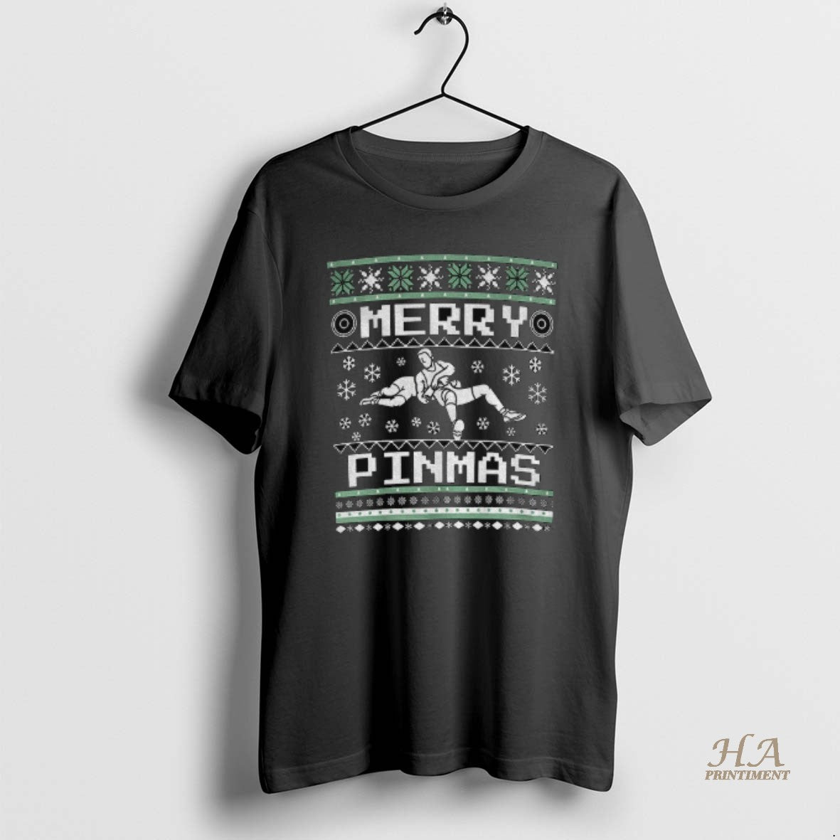 Official Merry Pinmas Wrestling Christmas - Adult & Kids T-Shirts, Sweatshirts & Hoodies apparel design preview 1