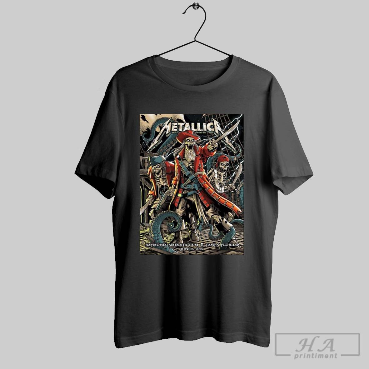 Official Metallica M72 Tampa 2025 Night 1 Venue - Adult & Kids T-Shirts, Sweatshirts & Hoodies apparel design preview 1