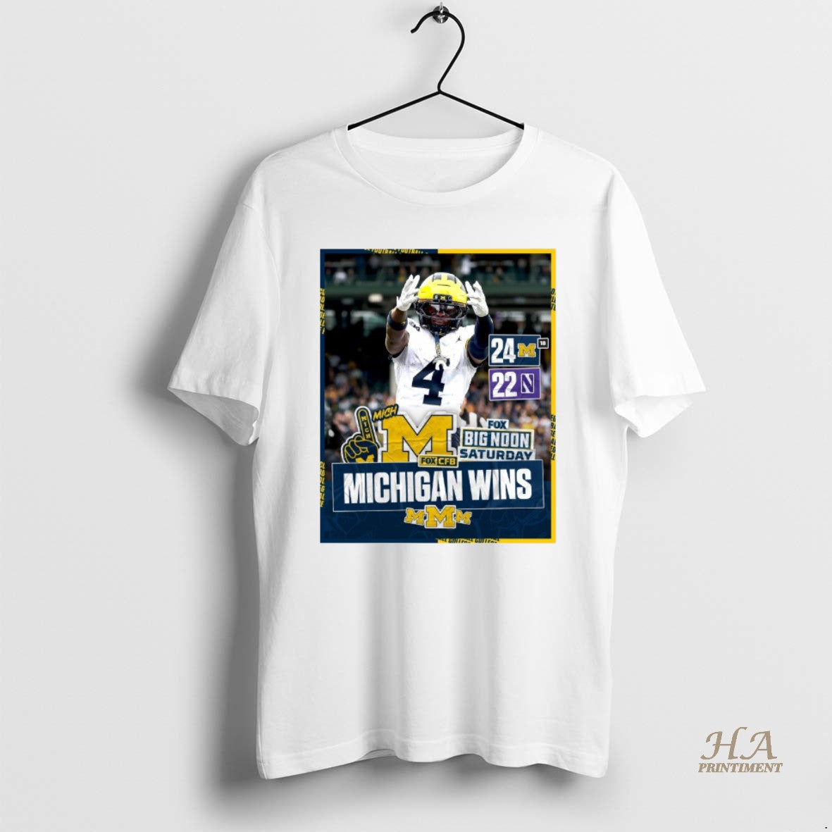 Official Michigan Wolverines Vs Northwestern Wildcats - Adult & Kids T-Shirts, Sweatshirts & Hoodies apparel design preview 1