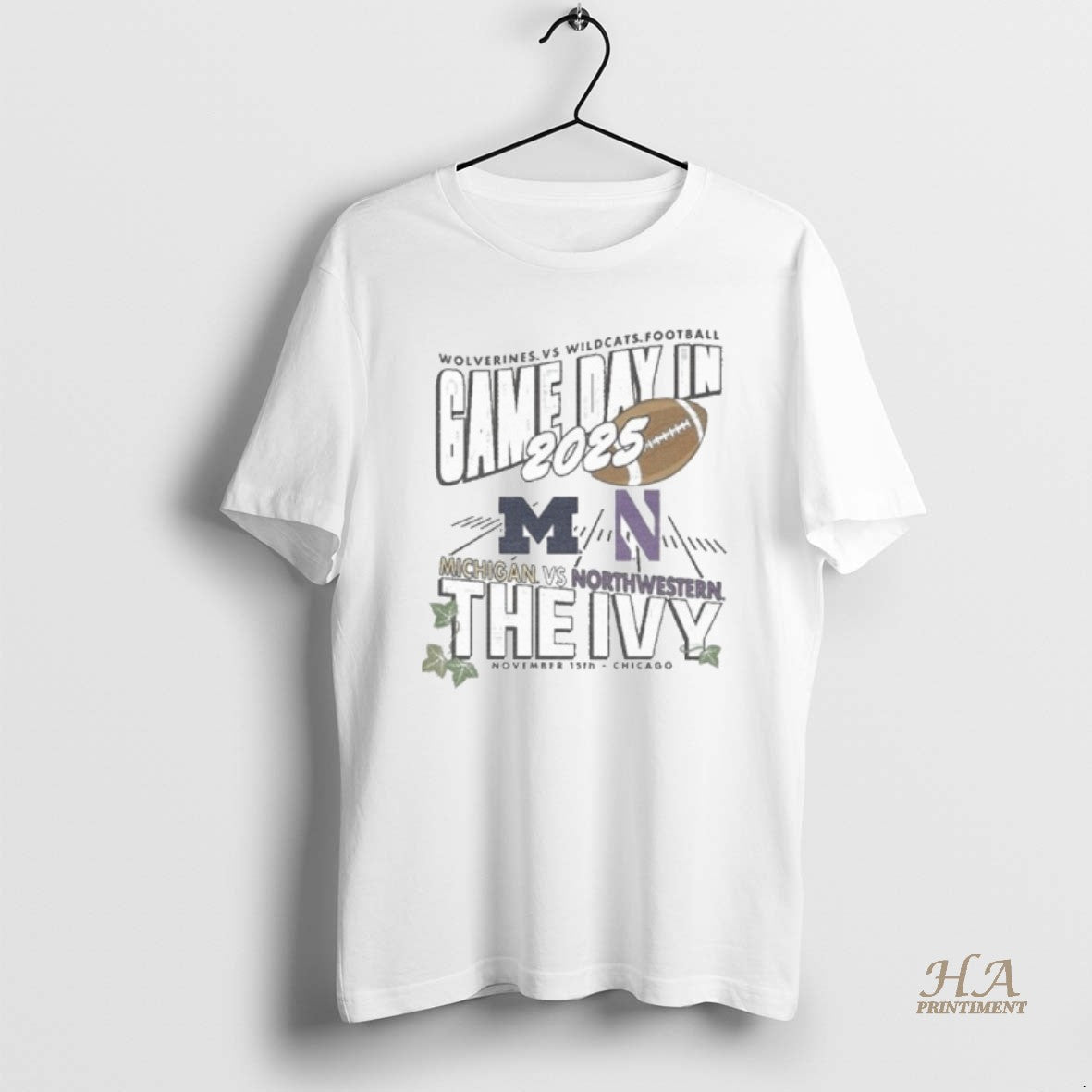 Official Michigan Wolverines Vs Northwestern Wildcats - Adult & Kids T-Shirts, Sweatshirts & Hoodies apparel design preview 1