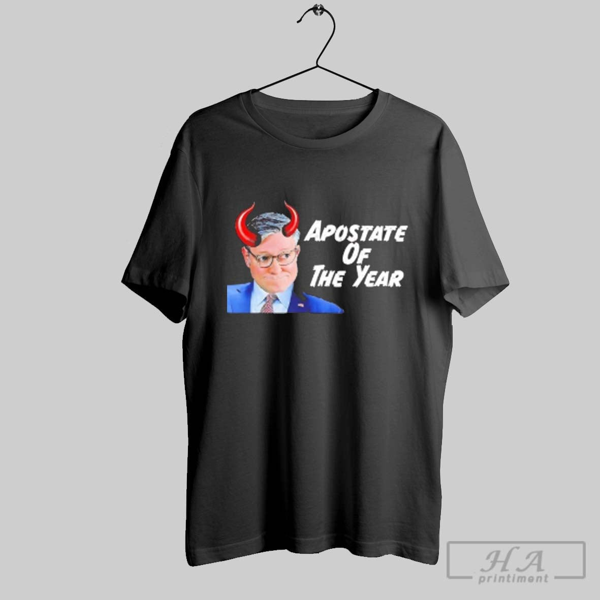 Official Mike Johnson Devil Apostate Of The Year - Adult & Kids T-Shirts, Sweatshirts & Hoodies apparel design preview 1