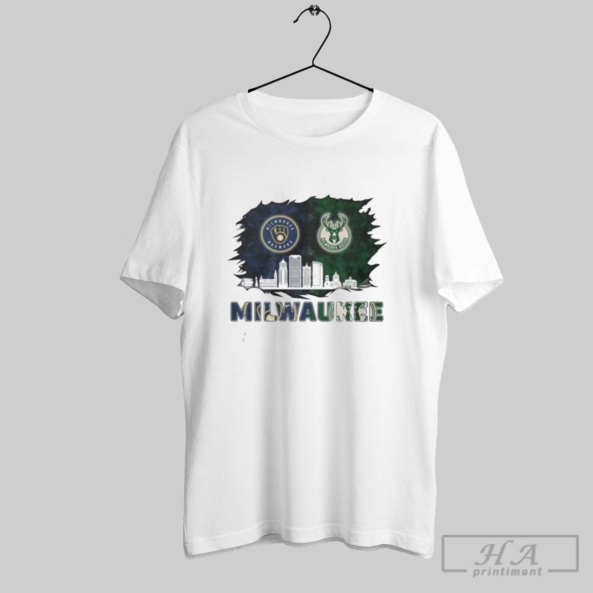 Official Milwaukee Sport Team Brewers Mix Bucks Logo - Adult & Kids T-Shirts, Sweatshirts & Hoodies apparel design preview 1