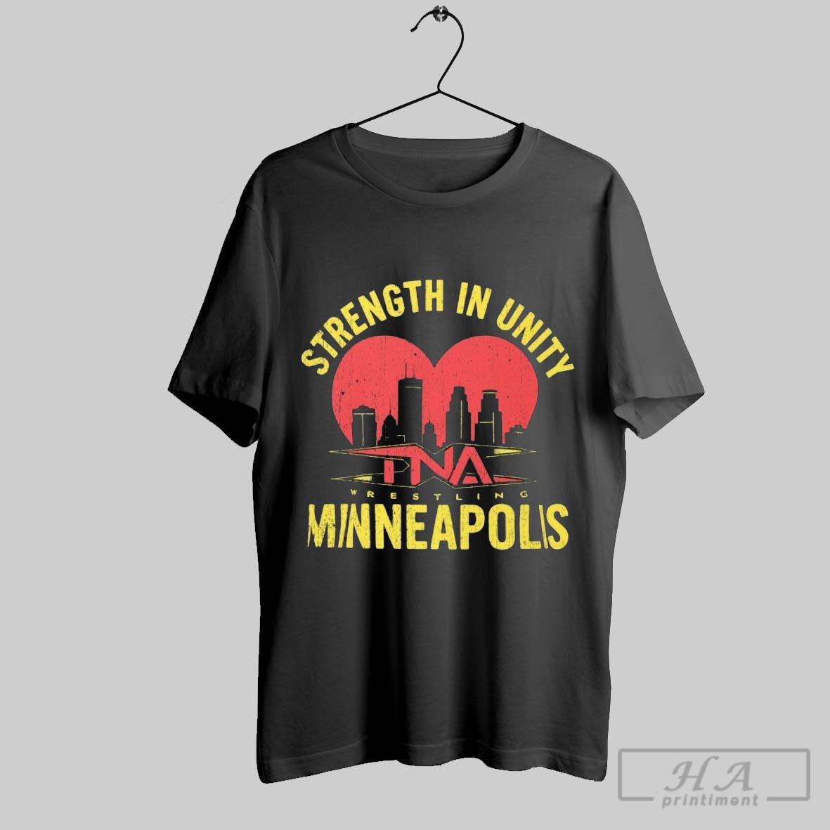 Official Minneapolis Charity Wrestling Heart - Adult & Kids T-Shirts, Sweatshirts & Hoodies apparel design preview 1