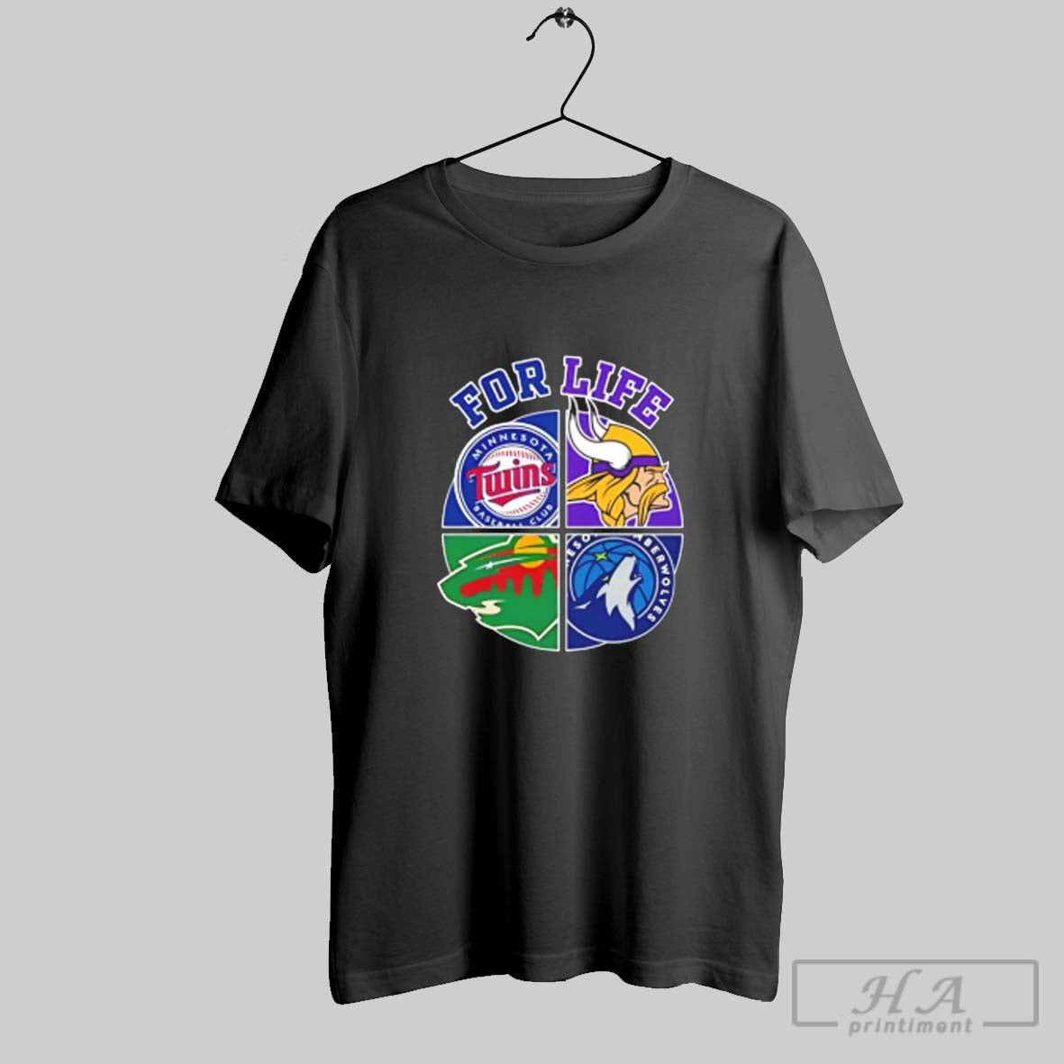 Official Minnesota Sports For Life Logo - Adult & Kids T-Shirts, Sweatshirts & Hoodies apparel design preview 1