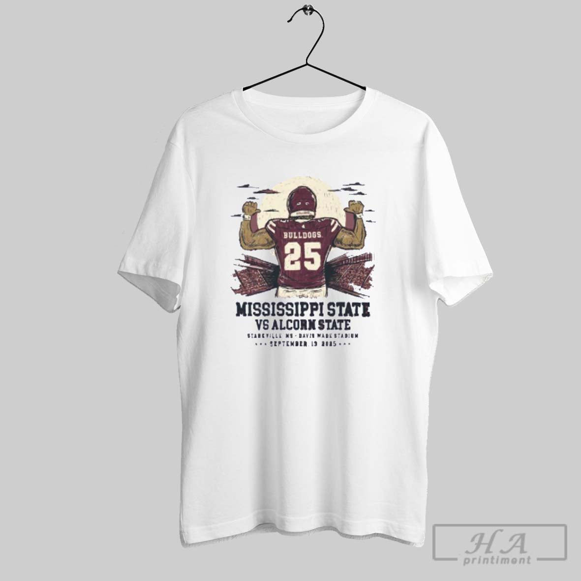 Official Mississippi State Bulldogs Vs Alcorn Braves - Adult & Kids T-Shirts, Sweatshirts & Hoodies apparel design preview 1