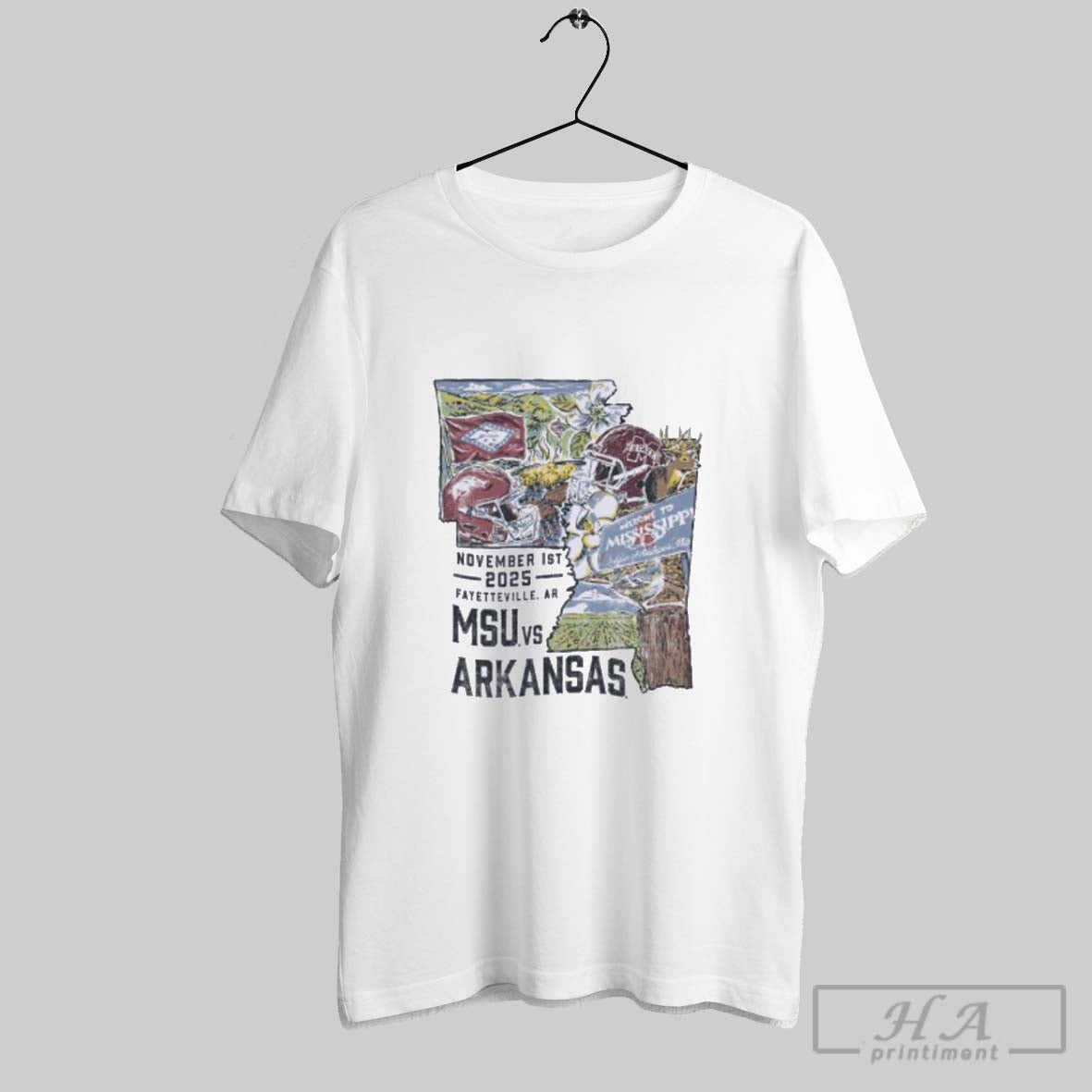 Official Mississippi State Bulldogs Vs Arkansas - Adult & Kids T-Shirts, Sweatshirts & Hoodies apparel design preview 1