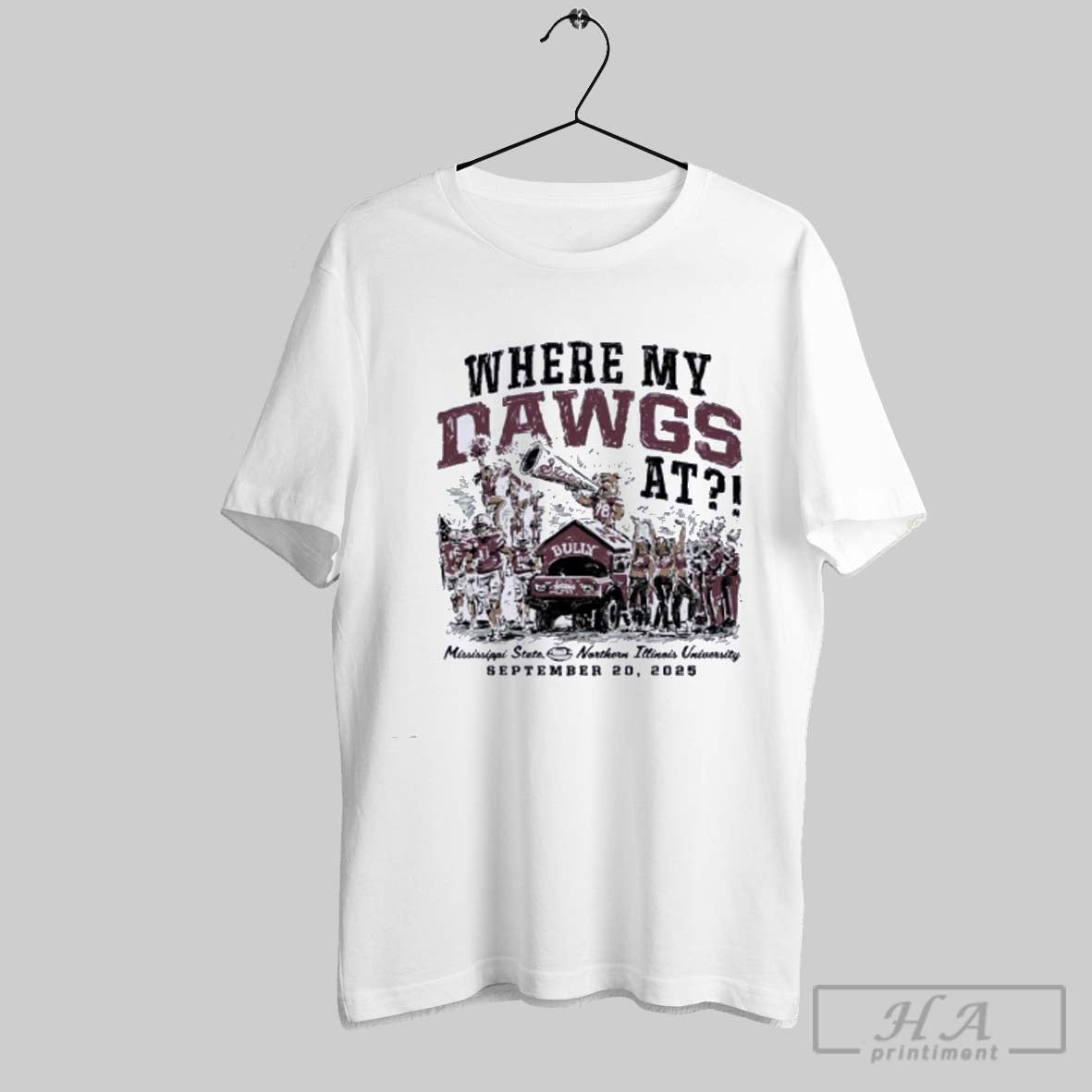 Official Mississippi State Bulldogs Vs Northern - Adult & Kids T-Shirts, Sweatshirts & Hoodies apparel design preview 1