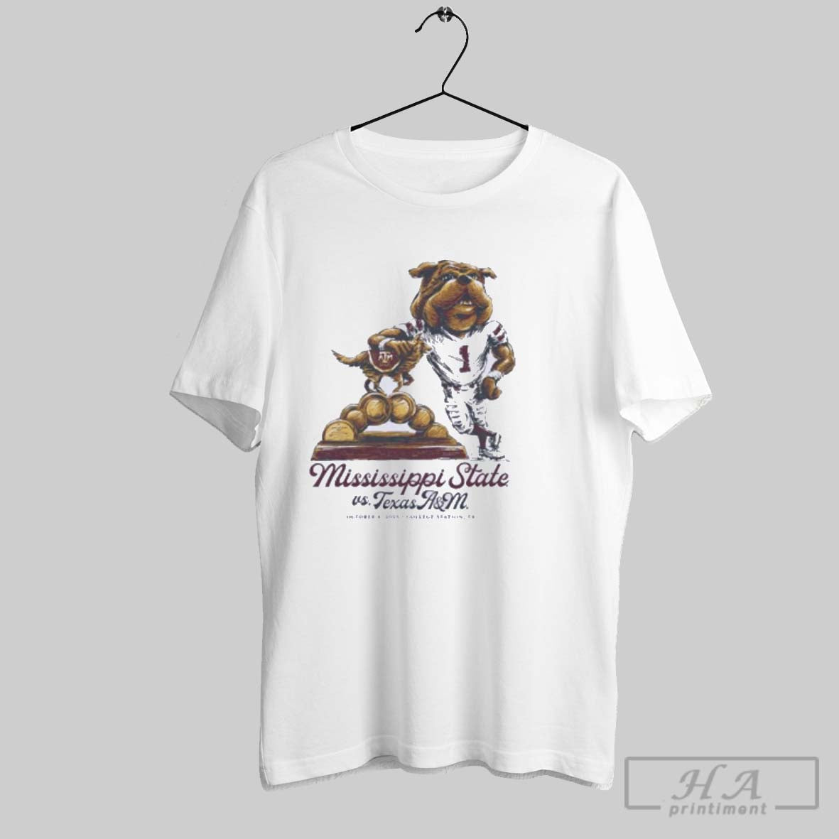 Official Mississippi State Bulldogs Vs Texas Am - Adult & Kids T-Shirts, Sweatshirts & Hoodies apparel design preview 1