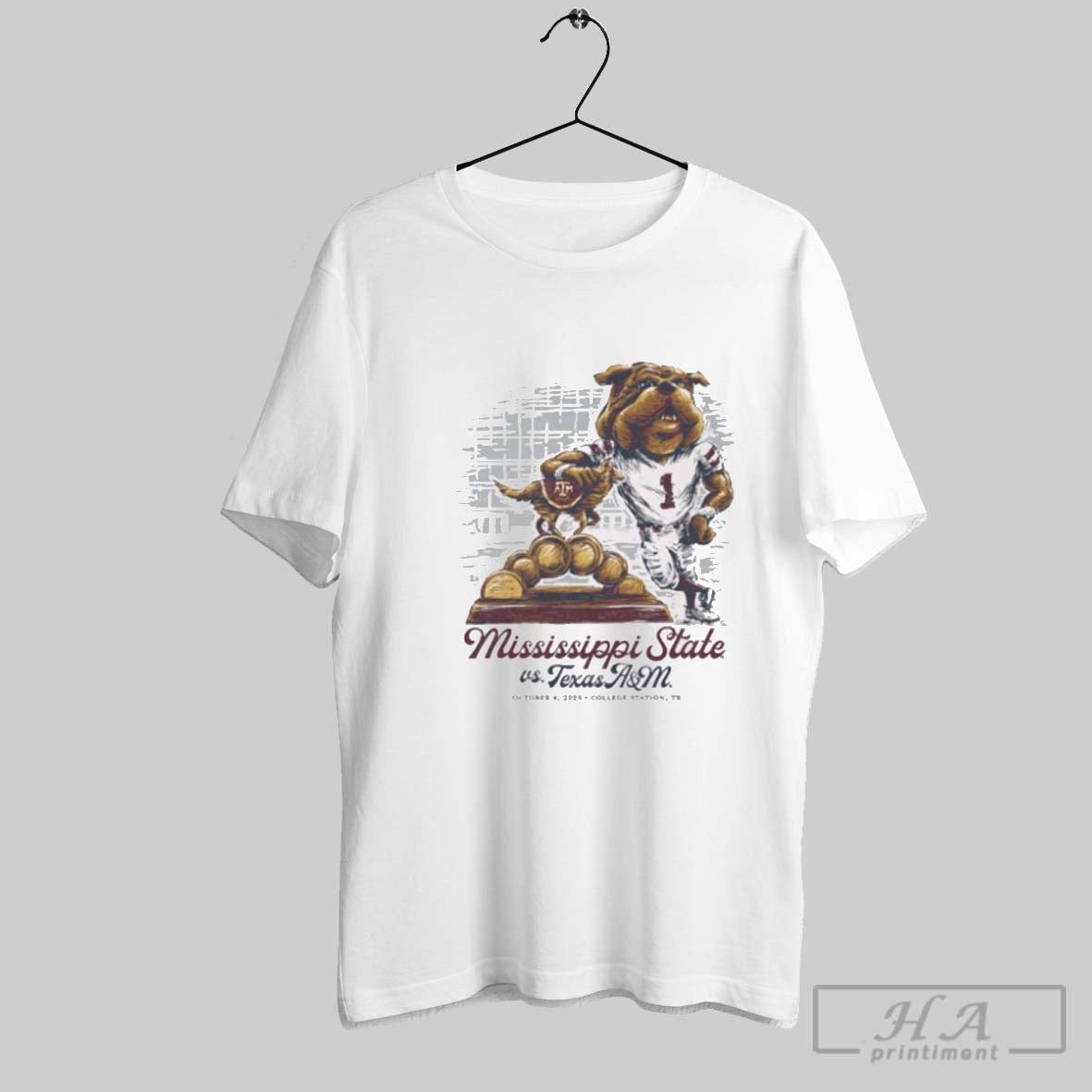 Official Mississippi State Bulldogs Vs Texas Am - Adult & Kids T-Shirts, Sweatshirts & Hoodies apparel design preview 1