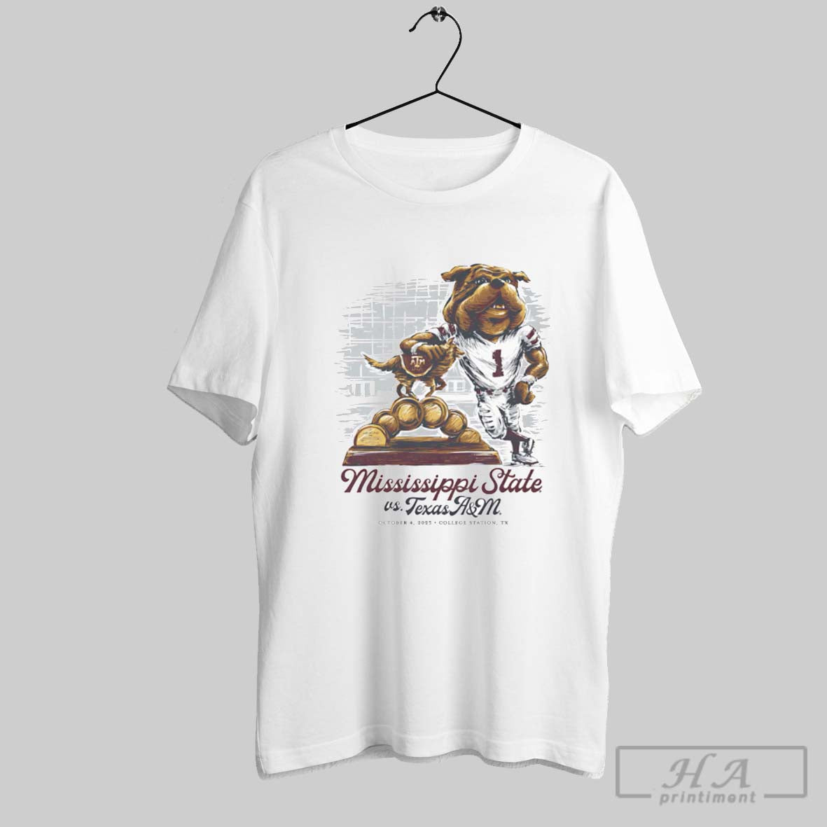 Official Mississippi State Vs Texas Am Game Day 2025 - Adult & Kids T-Shirts, Sweatshirts & Hoodies apparel design preview 1
