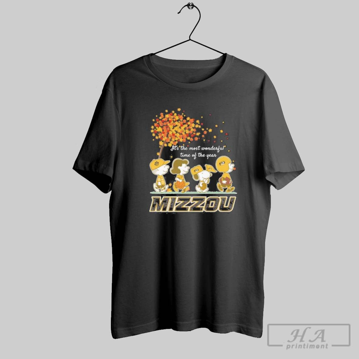 Official Mizzou Tigers And Peanuts Character Its The - Adult & Kids T-Shirts, Sweatshirts & Hoodies apparel design preview 1