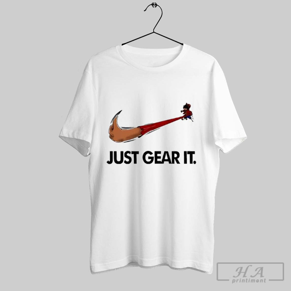 Official Monkey D Luffy Just Gear It - Adult & Kids T-Shirts, Sweatshirts & Hoodies apparel design preview 1