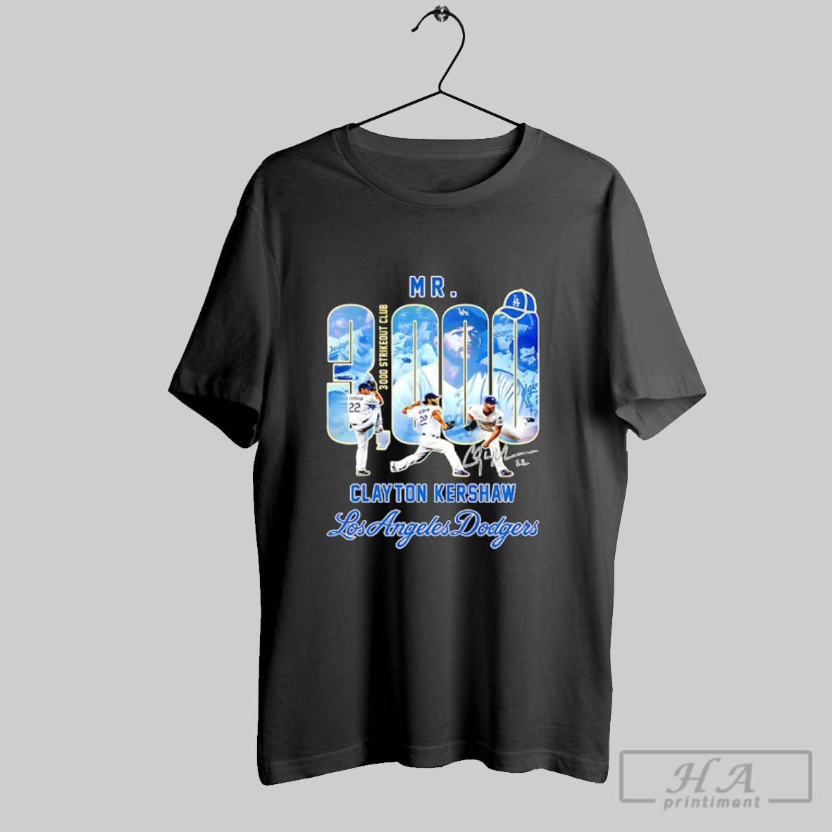 Official Mr Clayton Kershaw Los Angeles Dodgers 3000 - Adult & Kids T-Shirts, Sweatshirts & Hoodies apparel design preview 1