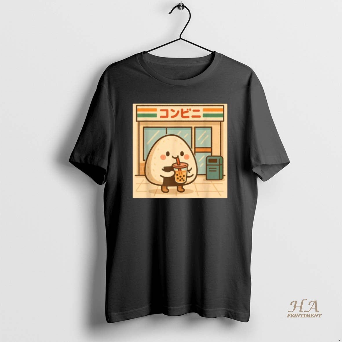 Official Musubi Drinking Boba Tea In Japan - Adult & Kids T-Shirts, Sweatshirts & Hoodies apparel design preview 1