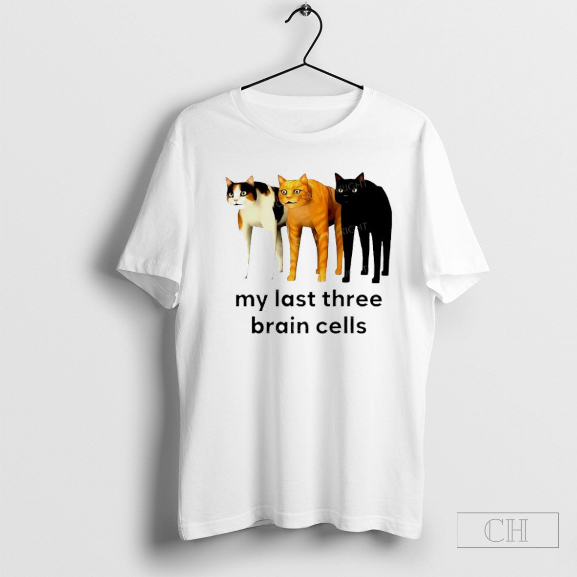Official My Last Three Brain Cells Cats Sweater - Adult & Kids T-Shirts, Sweatshirts & Hoodies apparel design preview 1