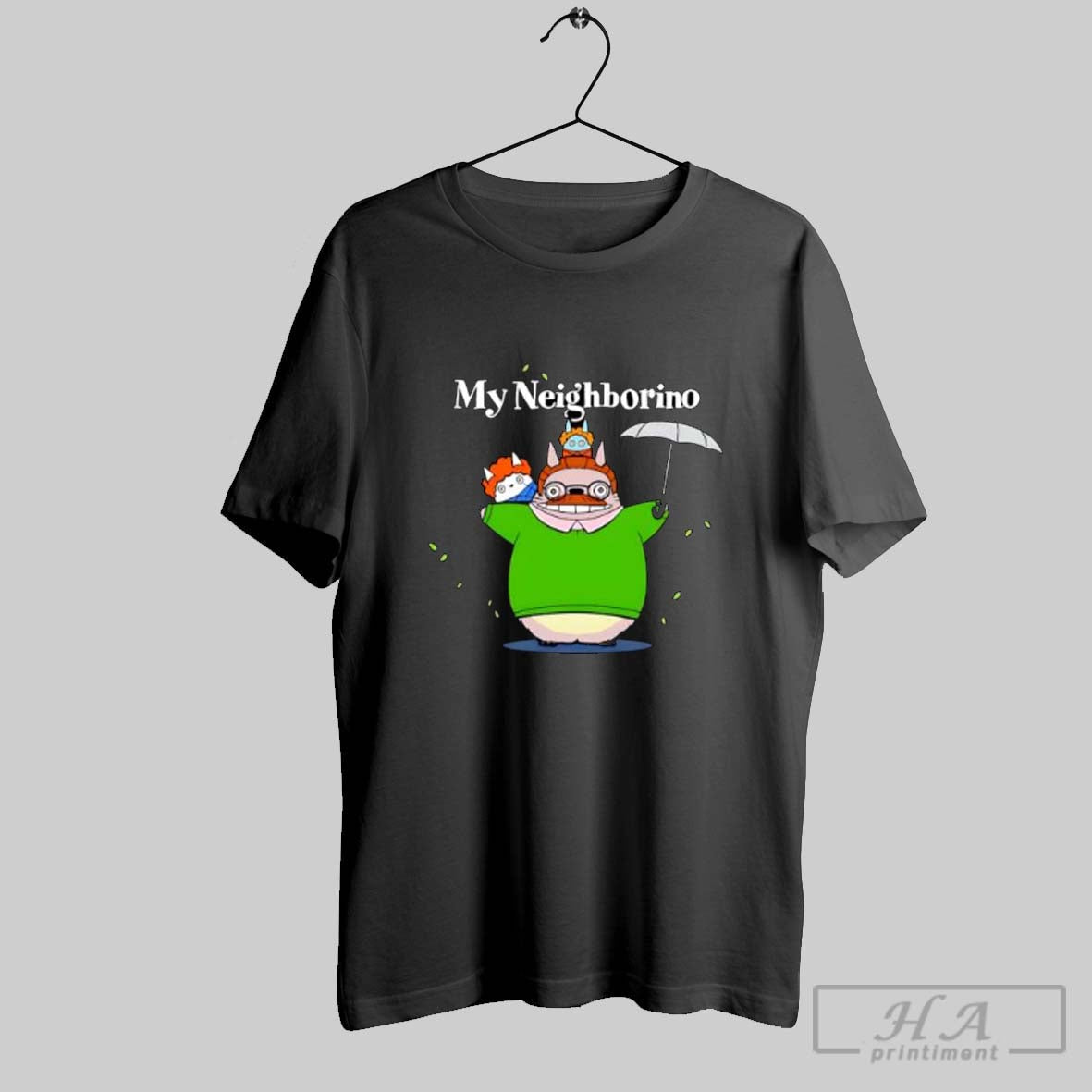 Official My Neighborino Ned Flanders Neighbor Totoro - Adult & Kids T-Shirts, Sweatshirts & Hoodies apparel design preview 1