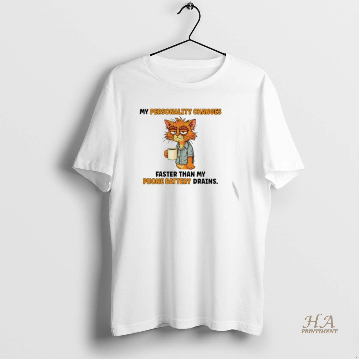 Official My Personality Changes Faster Than Phone - Adult & Kids T-Shirts, Sweatshirts & Hoodies apparel design preview 1