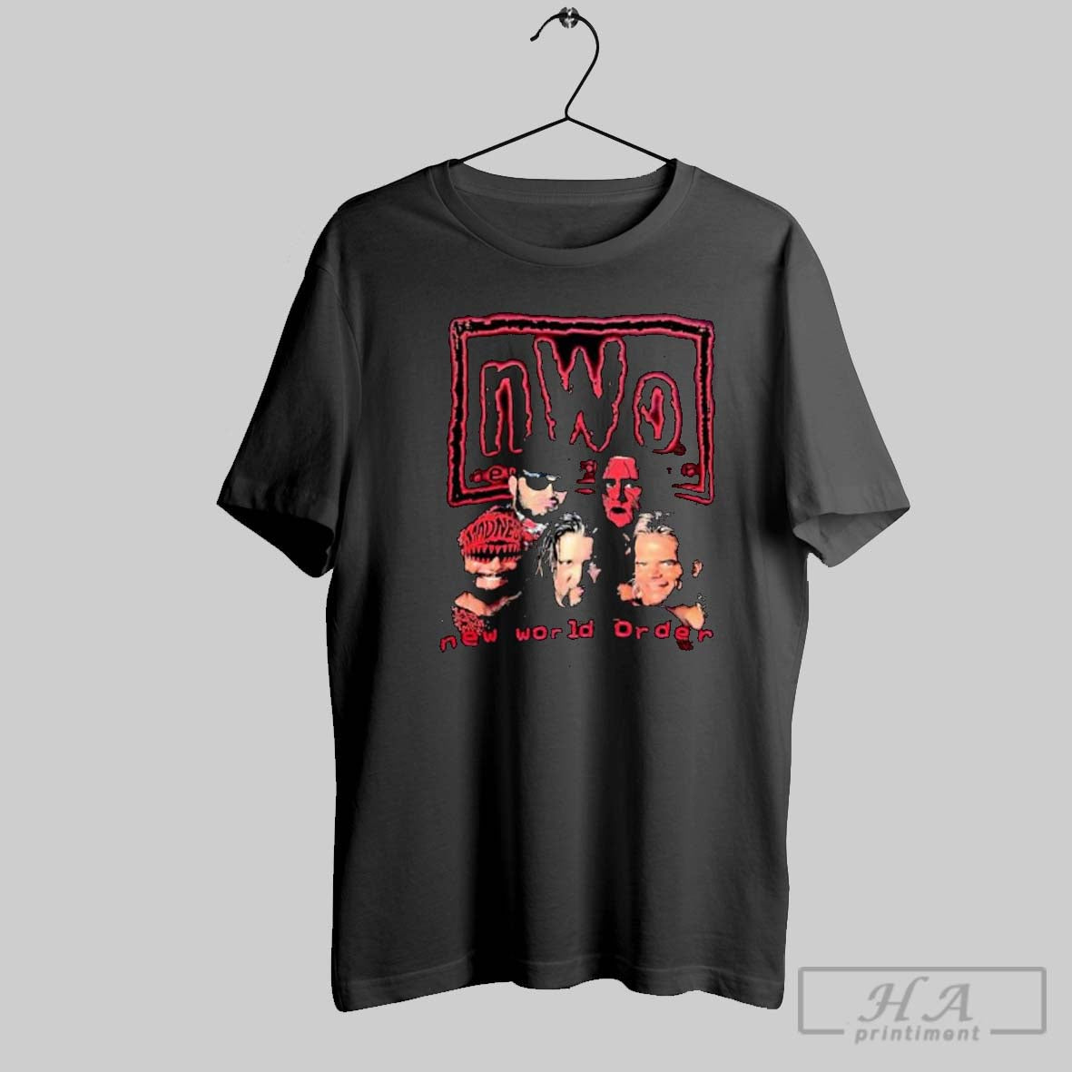 Official Nwo New World Order Wrestling Photo Collage - Adult & Kids T-Shirts, Sweatshirts & Hoodies apparel design preview 1