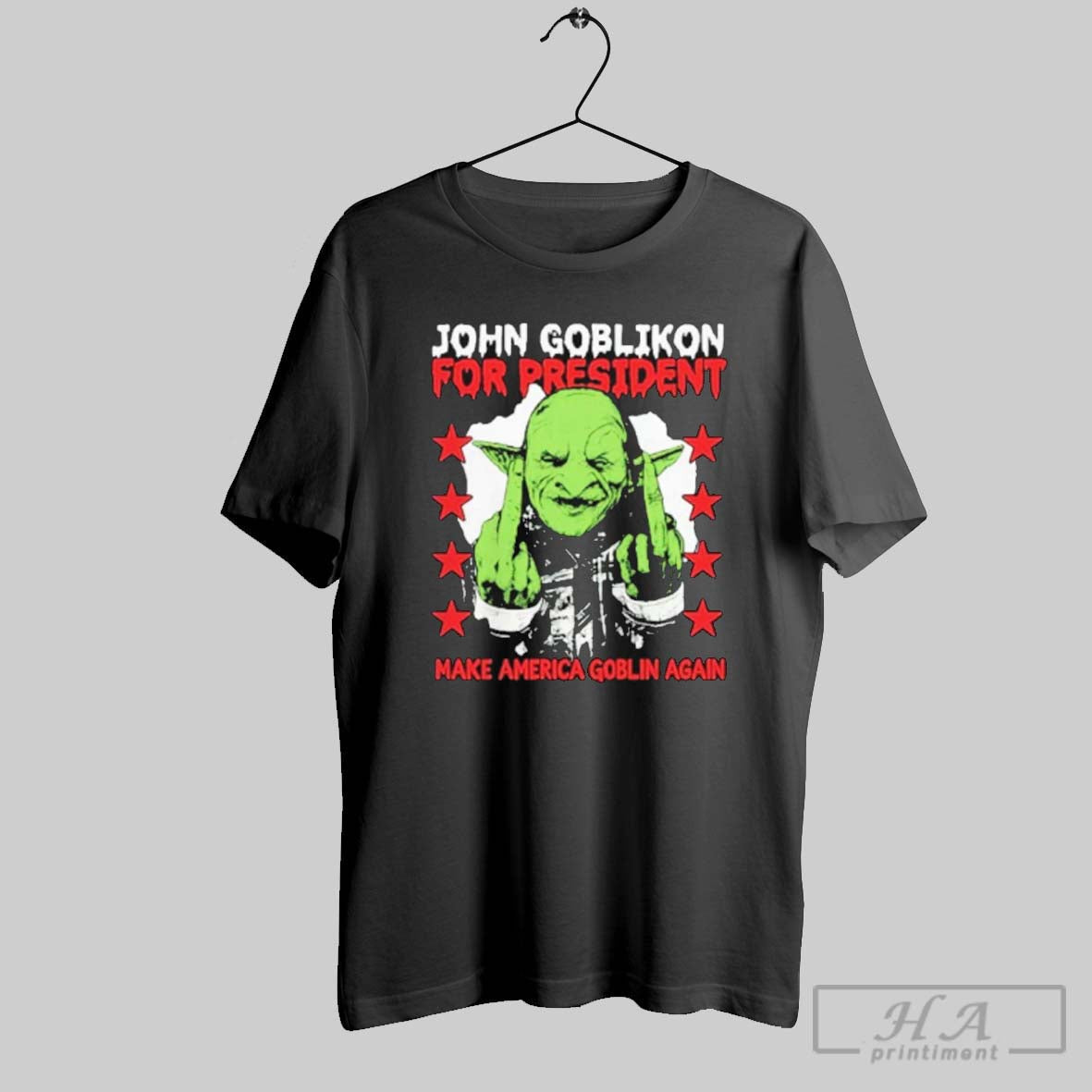 Official Nekrogoblikon John Goblikon For President - Adult & Kids T-Shirts, Sweatshirts & Hoodies apparel design preview 1