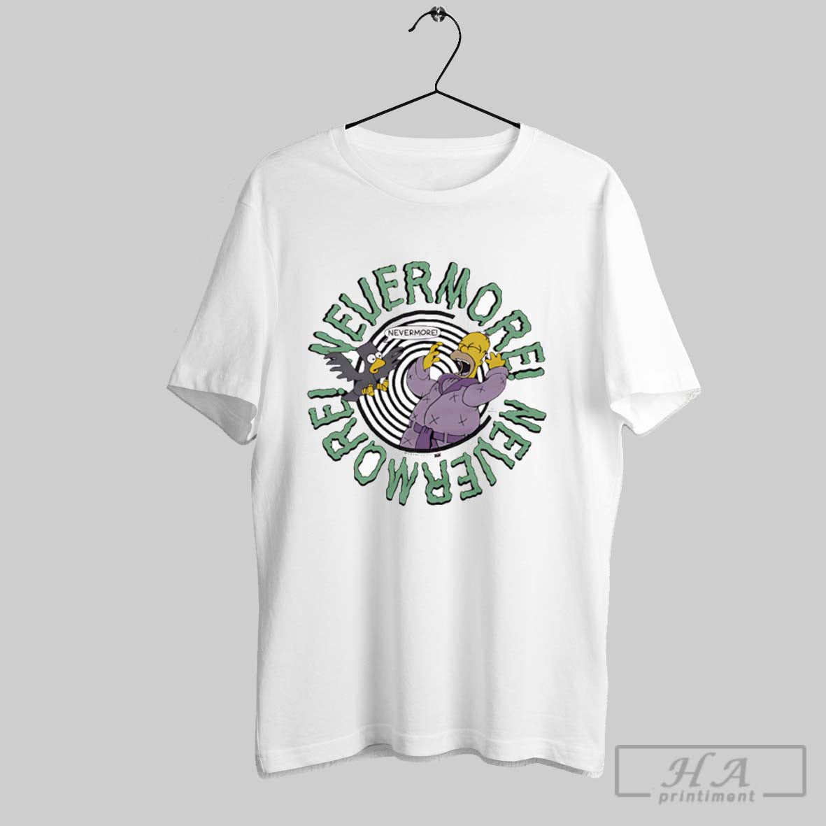 Official Nevermore Homer Simps - Adult & Kids T-Shirts, Sweatshirts & Hoodies apparel design preview 1