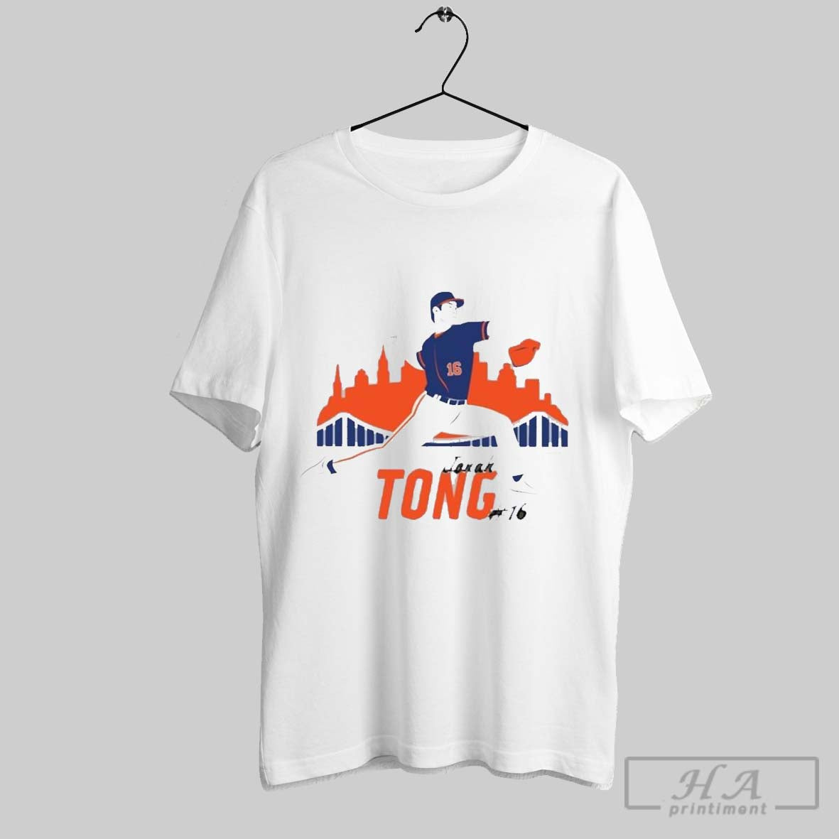 Official New York Mets Jonah Tong 16 Player - Adult & Kids T-Shirts, Sweatshirts & Hoodies apparel design preview 1