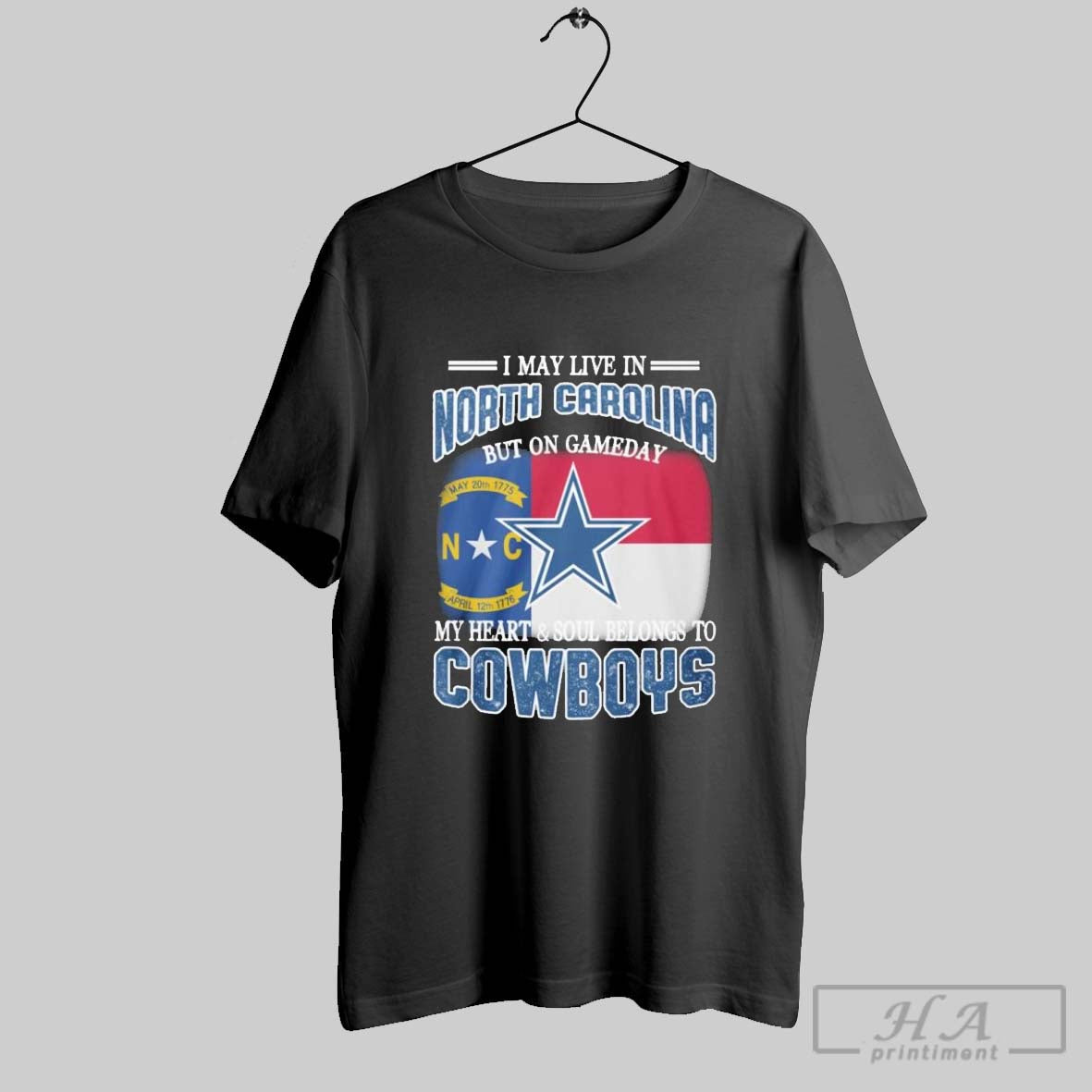Official North Carolina Cowboys Fans Gameday My Heart - Adult & Kids T-Shirts, Sweatshirts & Hoodies apparel design preview 1