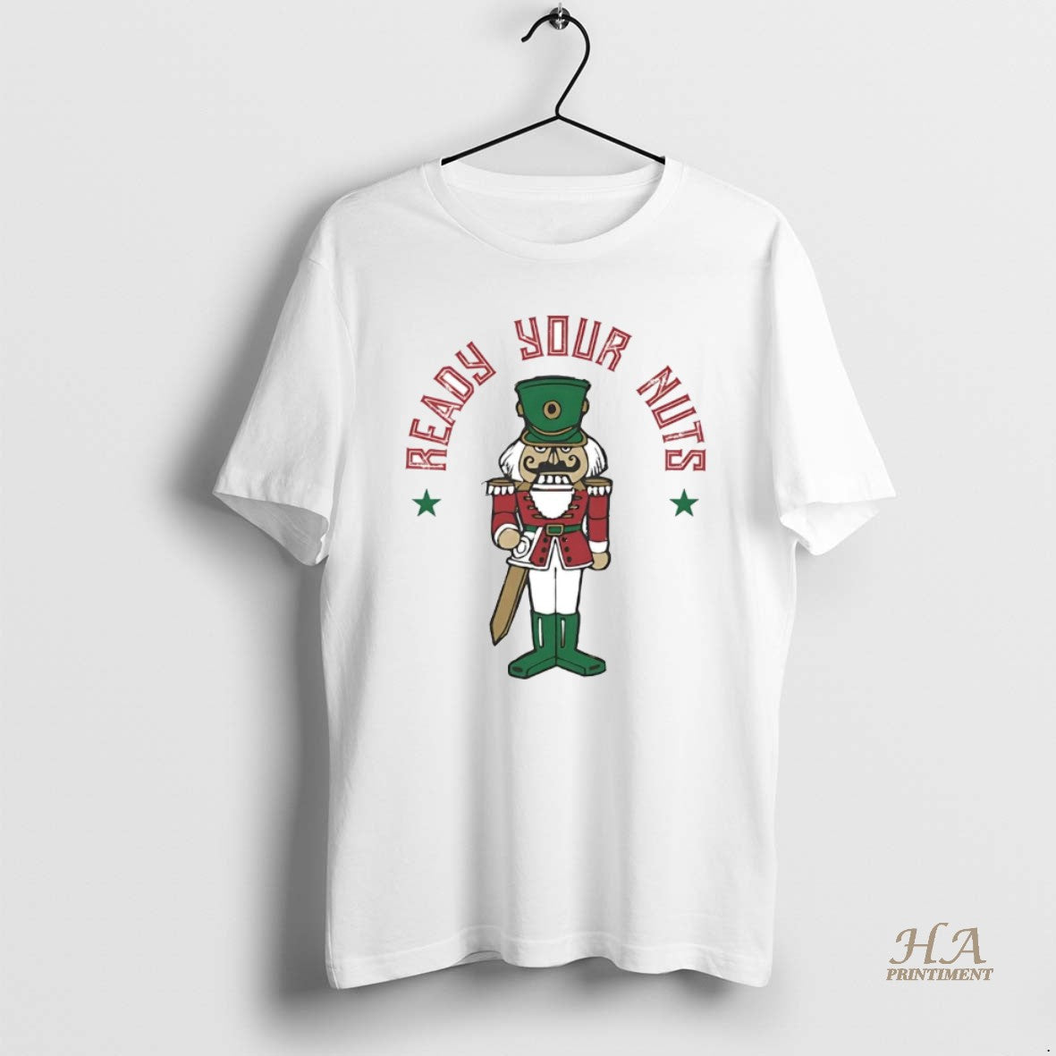 Official Nutcracker Ready Your Nuts Christmas - Adult & Kids T-Shirts, Sweatshirts & Hoodies apparel design preview 1