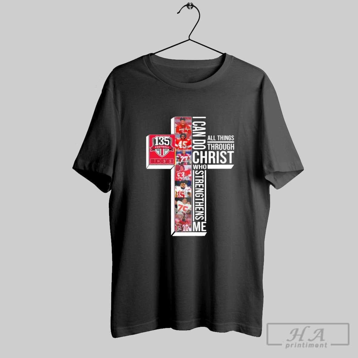 Official Osu Buckeyes Football 135 Years I Can Do All - Adult & Kids T-Shirts, Sweatshirts & Hoodies apparel design preview 1