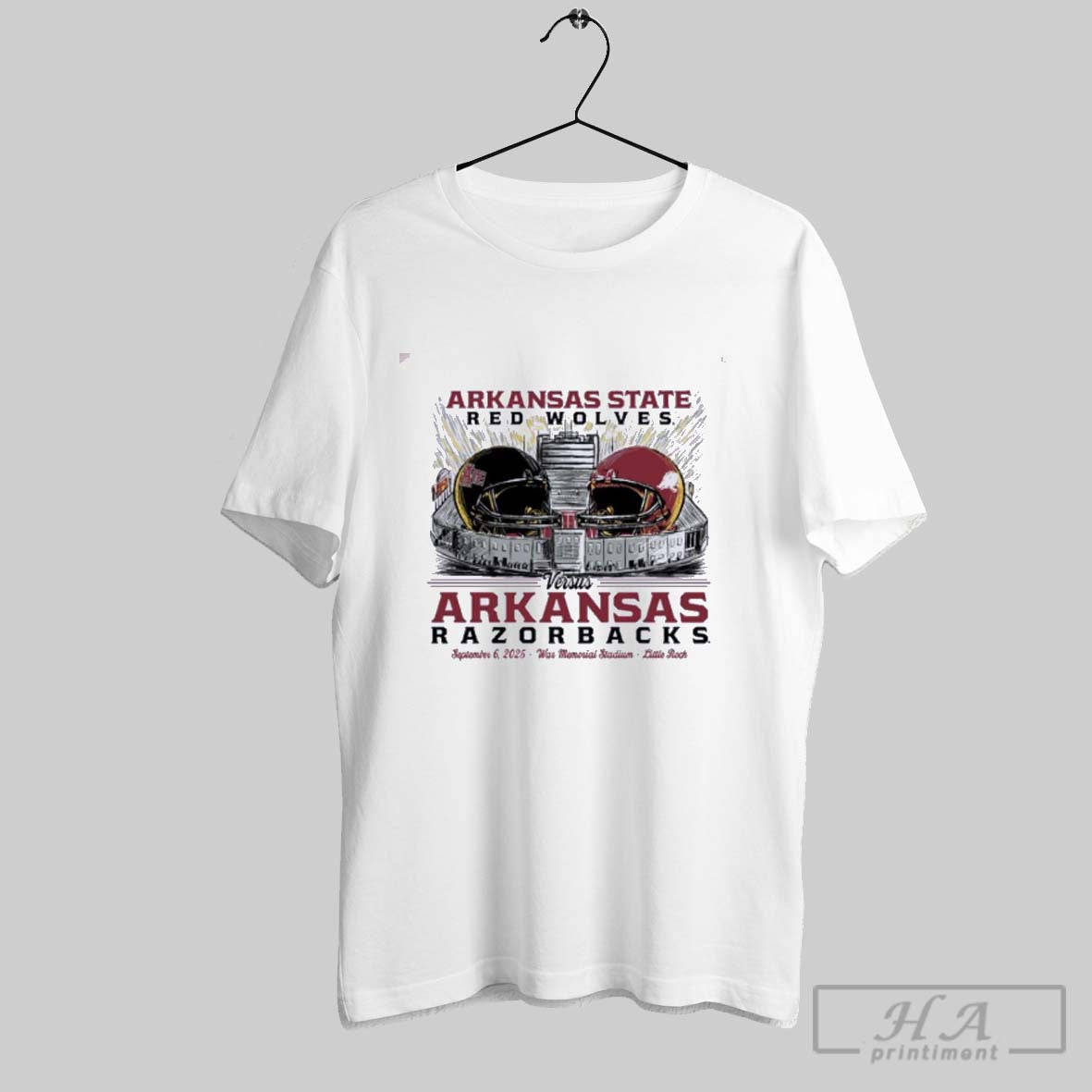Official Arkansas Vs State Game Day 2025 September 6 - Adult & Kids T-Shirts, Sweatshirts & Hoodies apparel design preview 1