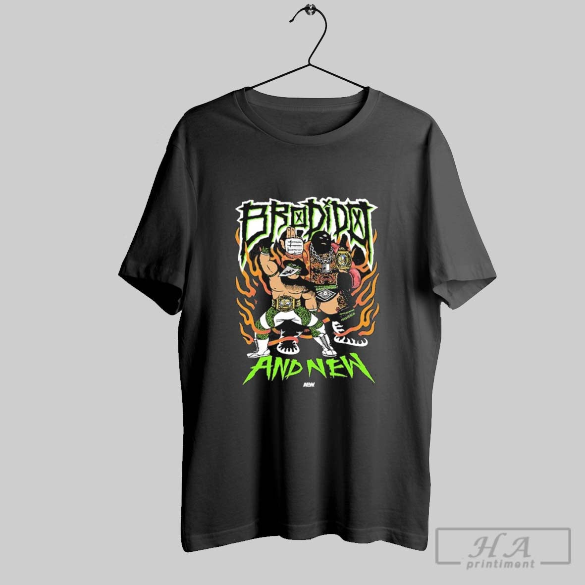 Official Brodido And New Aew Champions - Adult & Kids T-Shirts, Sweatshirts & Hoodies apparel design preview 1