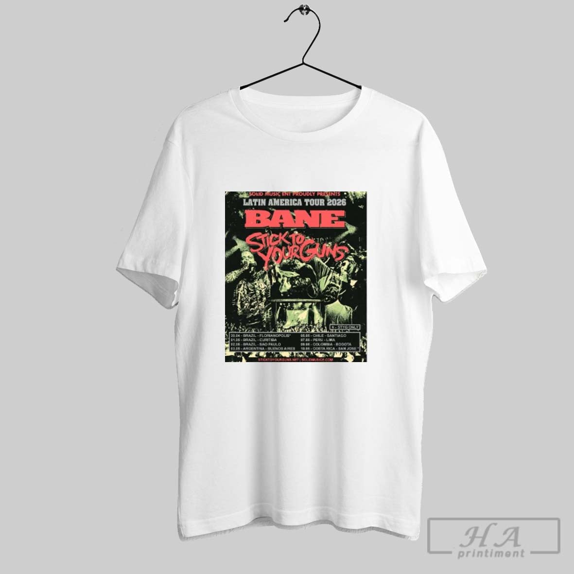 Official Bane Band Latin America Tour 2026 - Adult & Kids T-Shirts, Sweatshirts & Hoodies apparel design preview 1