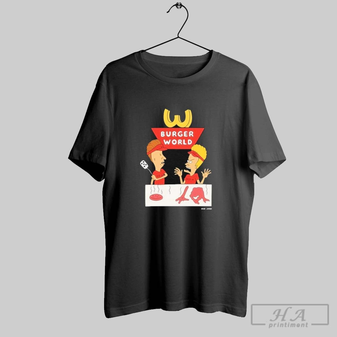 Official Beavis And Butt Head Burger World Cartoon - Adult & Kids T-Shirts, Sweatshirts & Hoodies apparel design preview 1