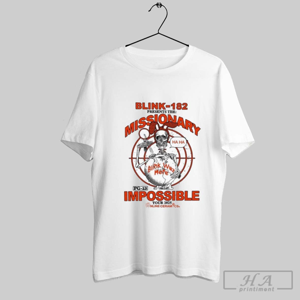 Official Blink 182 Presents The Missionary Impossible - Adult & Kids T-Shirts, Sweatshirts & Hoodies apparel design preview 1
