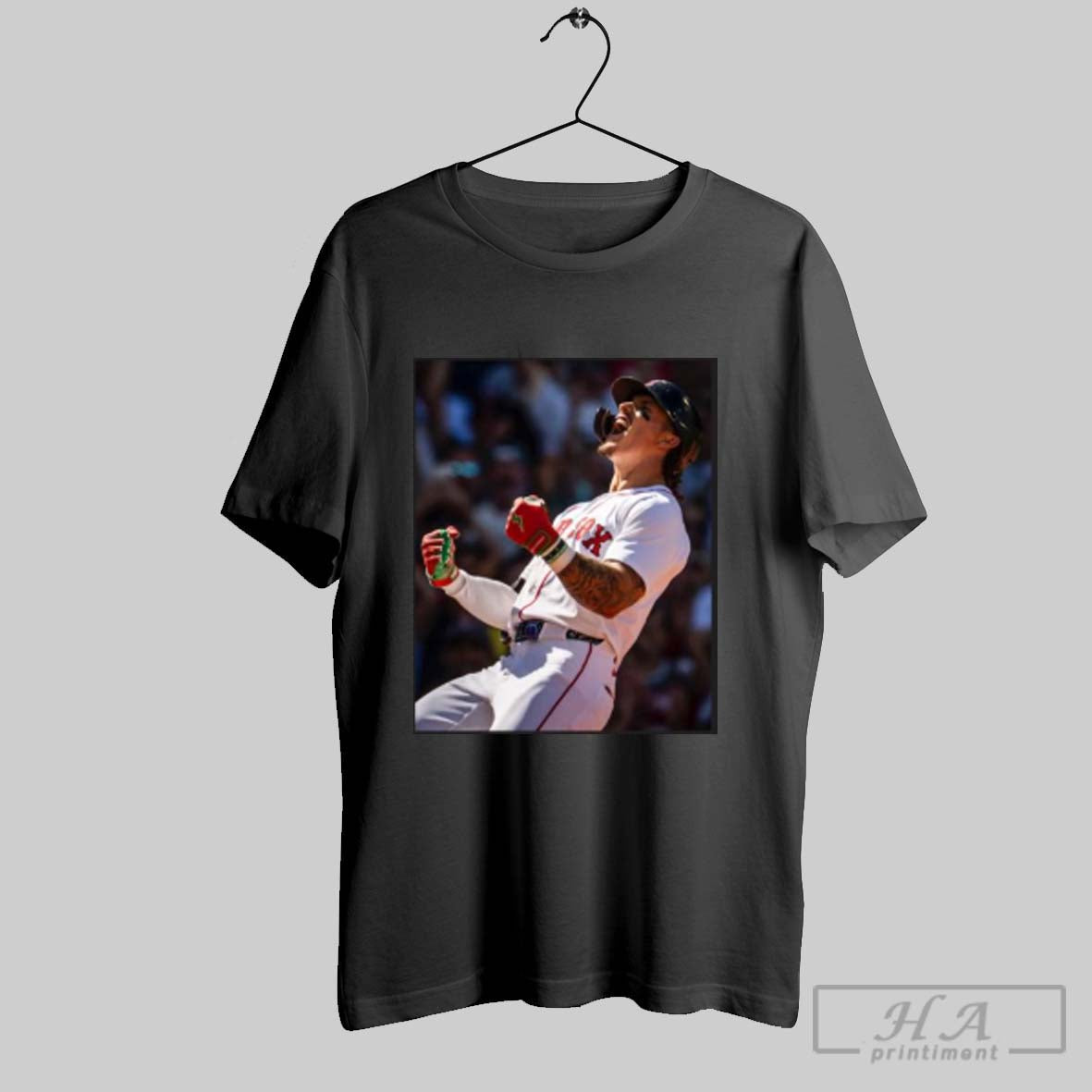 Official Boston Red Sox Jarren Duran Celebration Pose - Adult & Kids T-Shirts, Sweatshirts & Hoodies apparel design preview 1