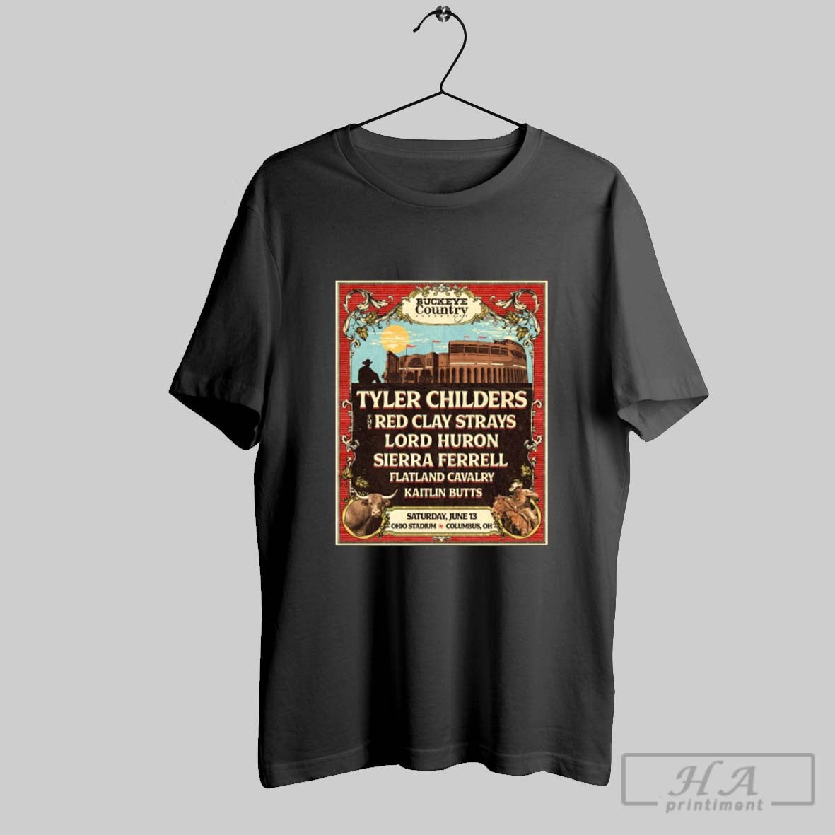 Official Buckeye Country Superfest 2026 Lineup Poster - Adult & Kids T-Shirts, Sweatshirts & Hoodies apparel design preview 1