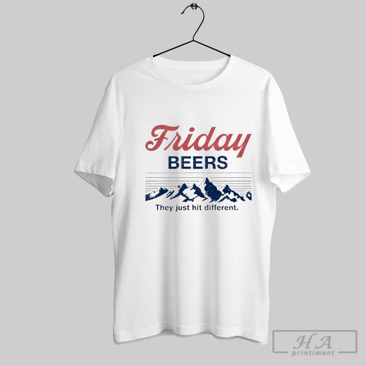 Official Friday Beers Mountain They Just Hit - Adult & Kids T-Shirts, Sweatshirts & Hoodies apparel design preview 1
