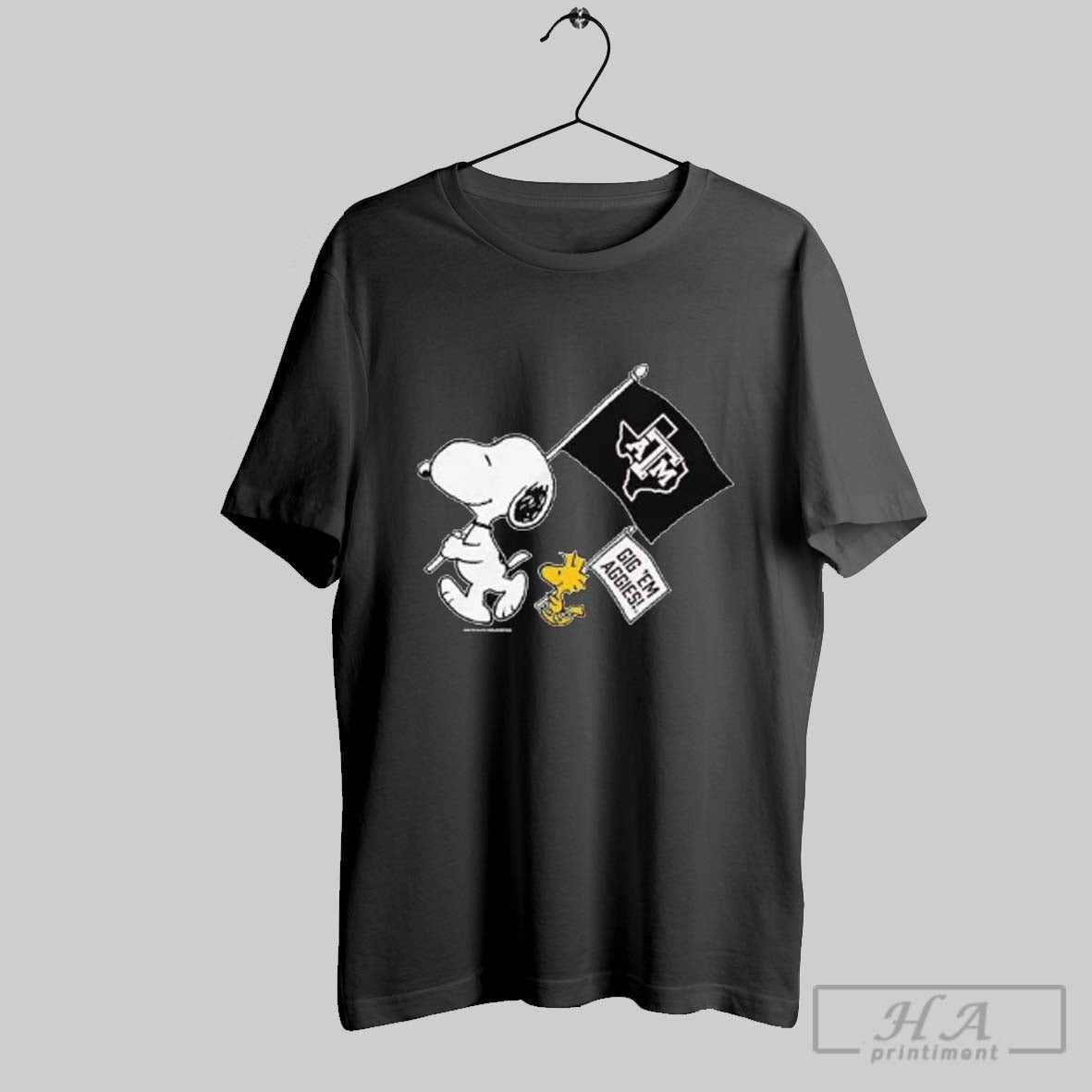 Official Gig Em Aggies Peanuts X Texas Am Game Day - Adult & Kids T-Shirts, Sweatshirts & Hoodies apparel design preview 1