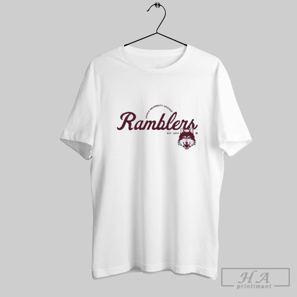 Official Loyola University Chicago Ramblers Script - Adult & Kids T-Shirts, Sweatshirts & Hoodies apparel design preview 1