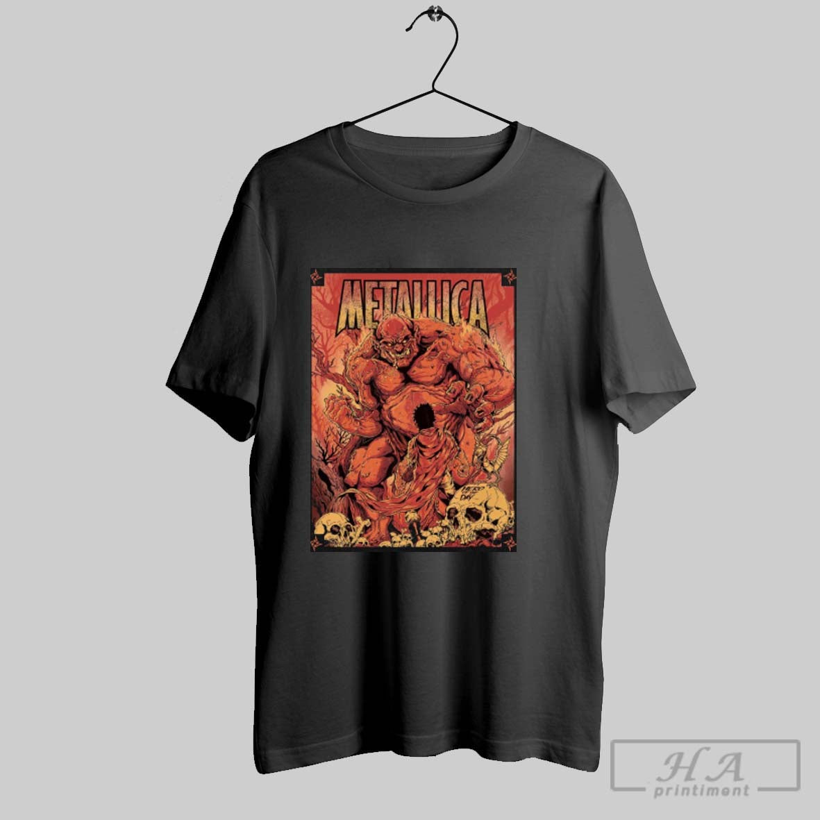 Official Metallica Hero Of The Day Screen Printed - Adult & Kids T-Shirts, Sweatshirts & Hoodies apparel design preview 1