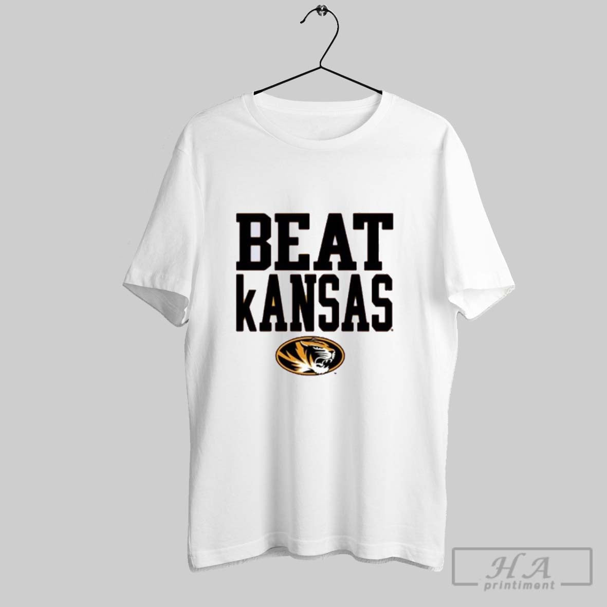 Official Missouri Tigers Beat Kansas Jayhawks Border - Adult & Kids T-Shirts, Sweatshirts & Hoodies apparel design preview 1