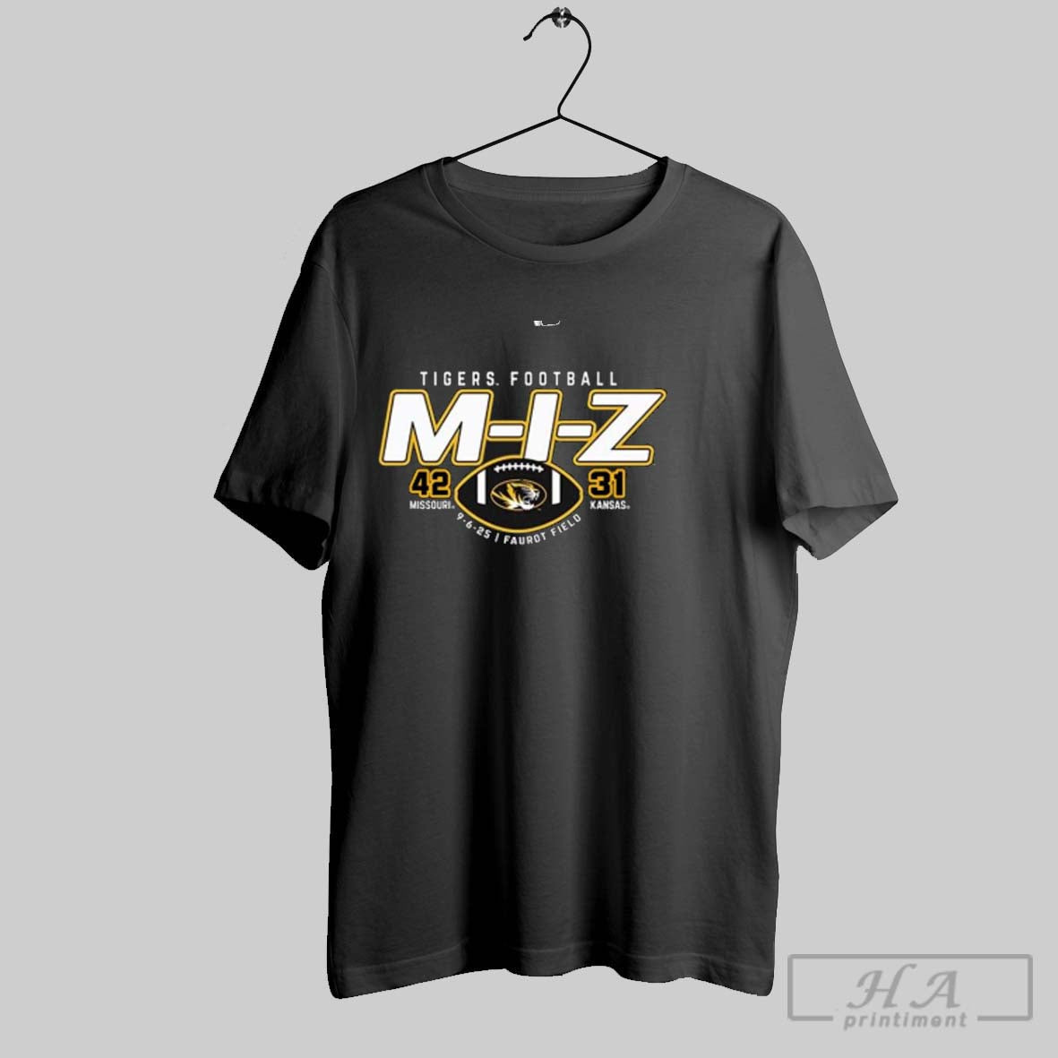 Official Mizzou Tigers M I Z 2025 Missouri 42 31 - Adult & Kids T-Shirts, Sweatshirts & Hoodies apparel design preview 1