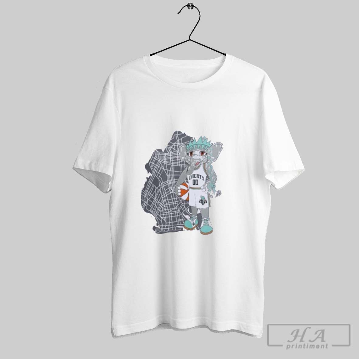 Official New York Liberty Ellie Mascot Borough - Adult & Kids T-Shirts, Sweatshirts & Hoodies apparel design preview 1