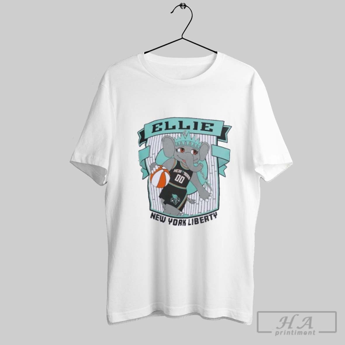 Official New York Liberty Ellie Mascot Established - Adult & Kids T-Shirts, Sweatshirts & Hoodies apparel design preview 1