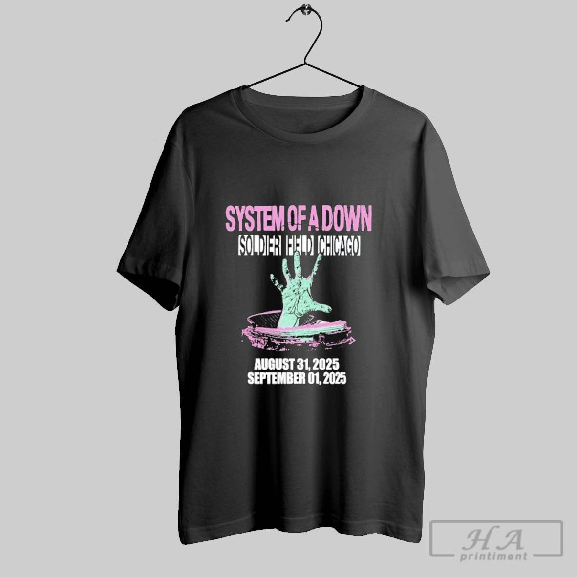 Official System Of A Down Soldier Field Chicago Il - Adult & Kids T-Shirts, Sweatshirts & Hoodies apparel design preview 1