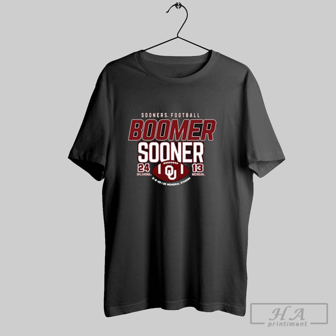 Official Oklahoma Sooners Beat Michigan Score 2025 - Adult & Kids T-Shirts, Sweatshirts & Hoodies apparel design preview 1