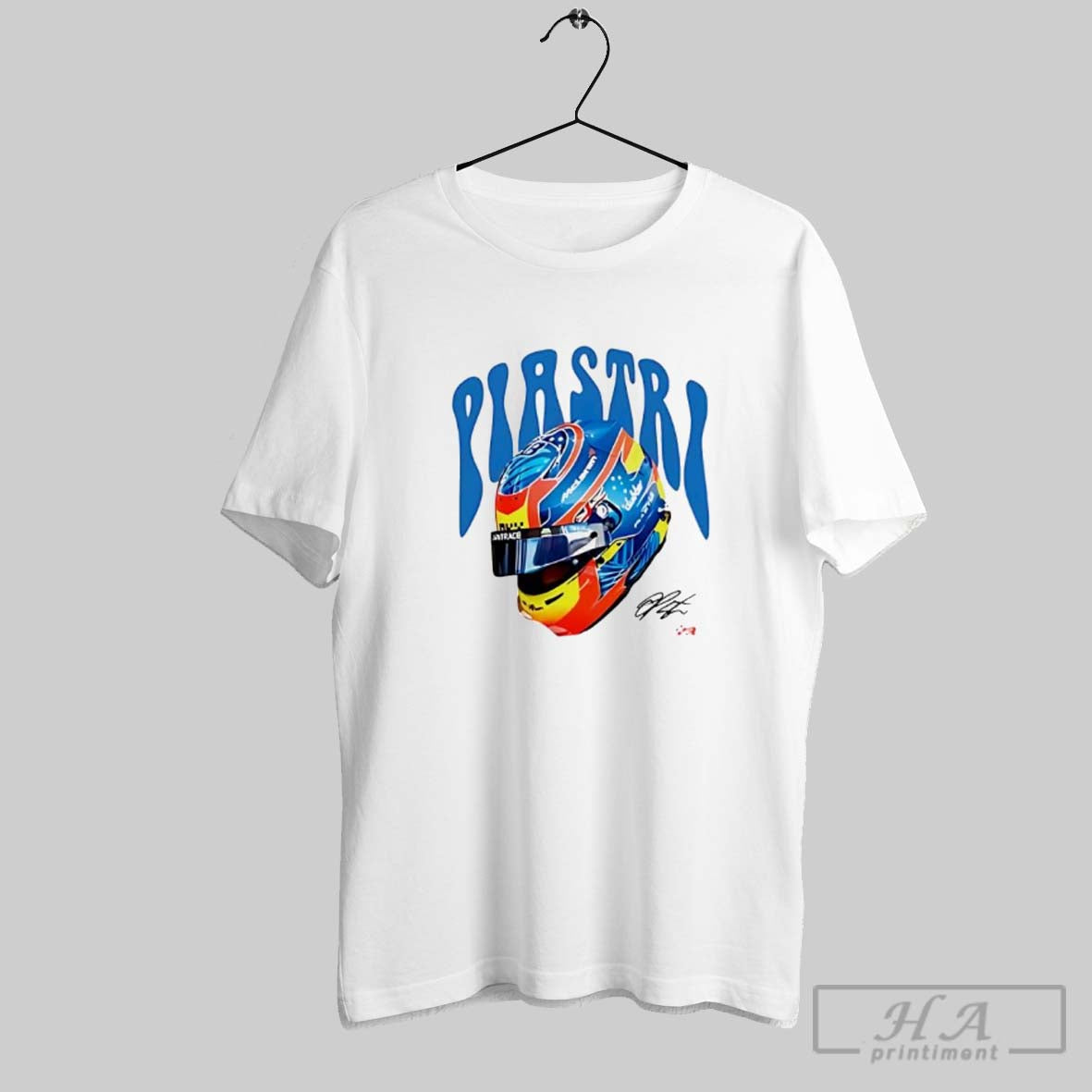 Official Oscar Piastri 2025 Helmet Signature - Adult & Kids T-Shirts, Sweatshirts & Hoodies apparel design preview 1