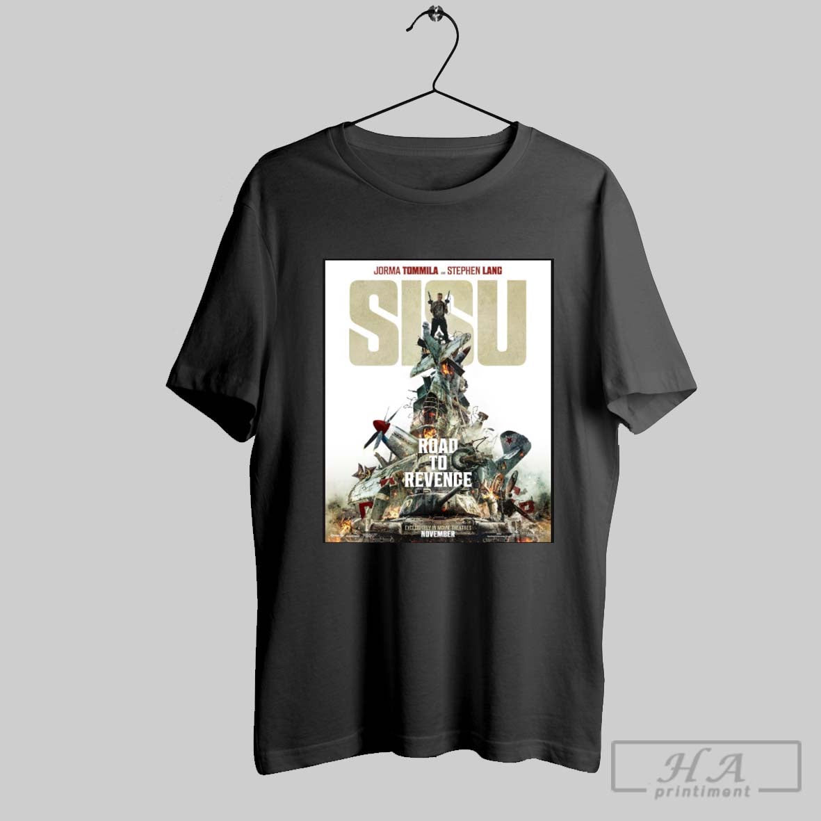 Official Poster Sisu Jorma Tommila And Stephen Lang - Adult & Kids T-Shirts, Sweatshirts & Hoodies apparel design preview 1