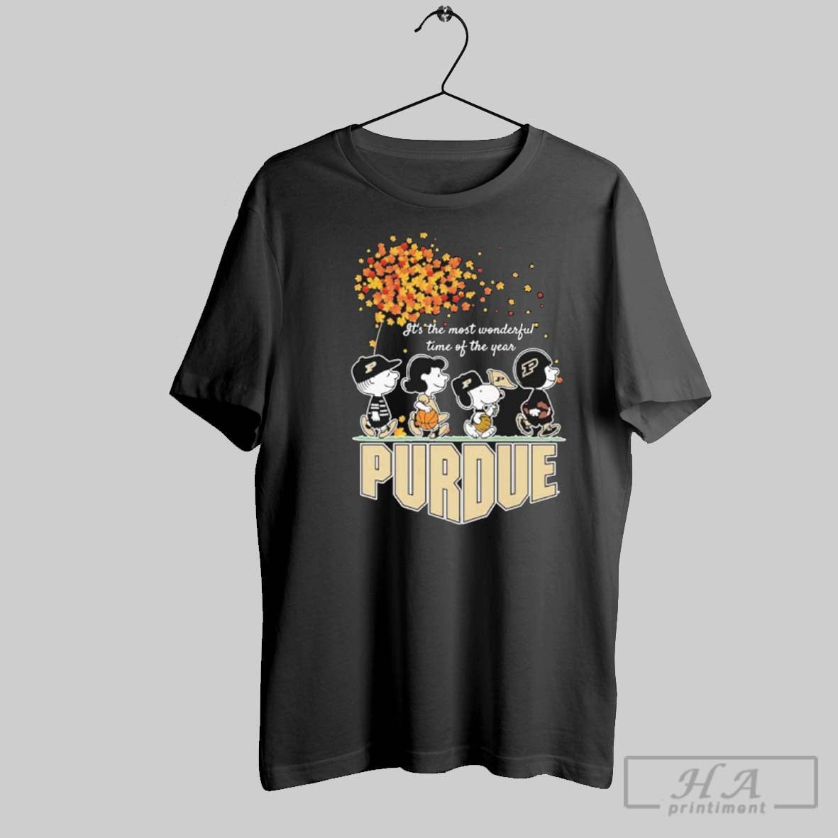 Official Purdue Boilermakers And Peanuts Character - Adult & Kids T-Shirts, Sweatshirts & Hoodies apparel design preview 1
