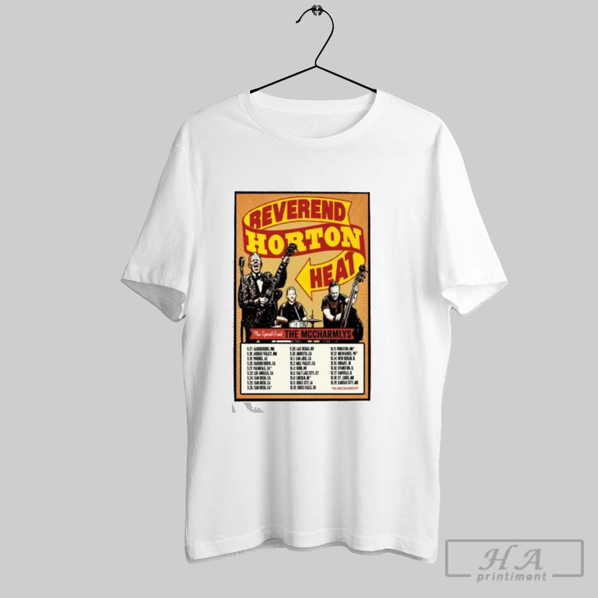 Official Reverend Horton Heat September October 2025 - Adult & Kids T-Shirts, Sweatshirts & Hoodies apparel design preview 1