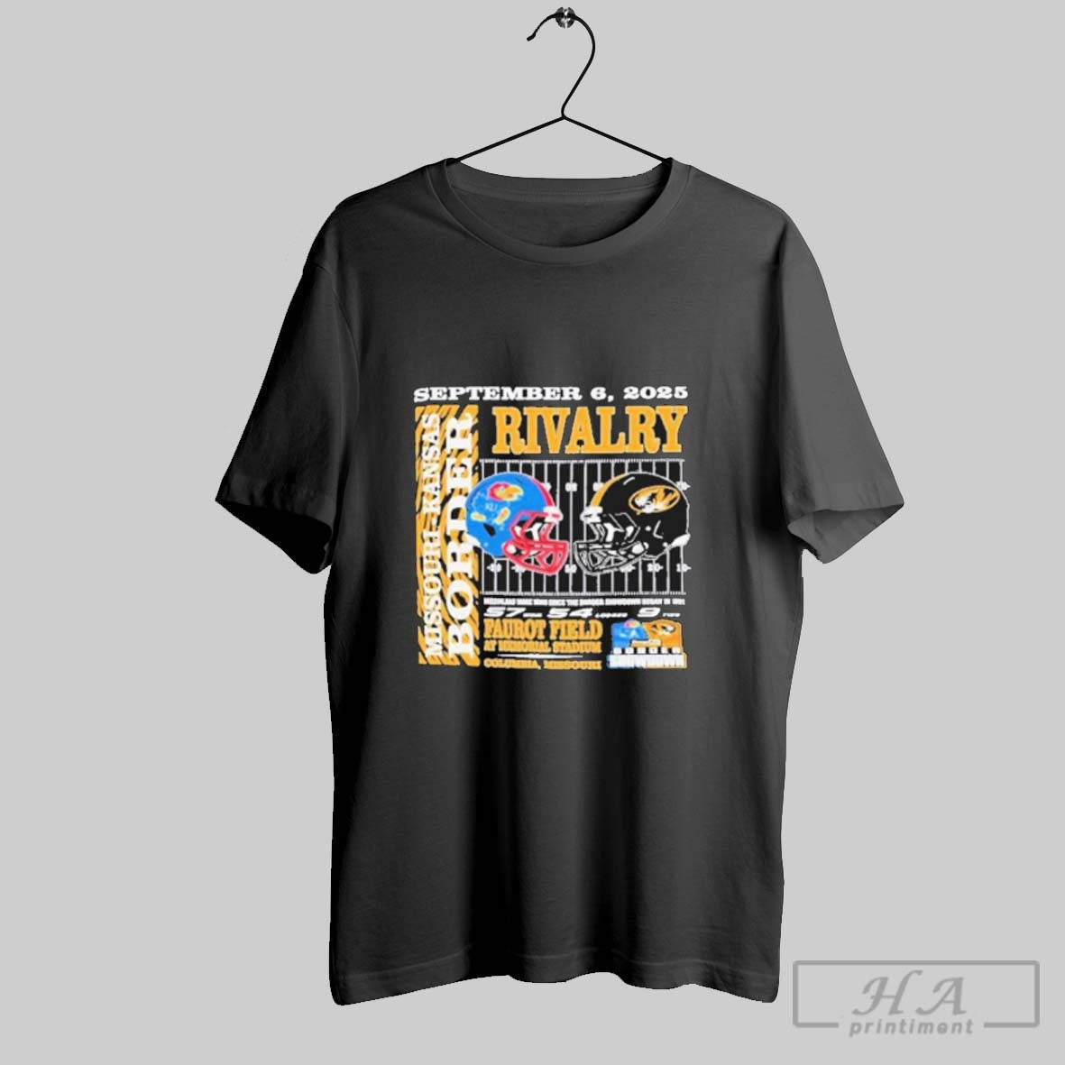 Official Rivalry Missouri Tigers Vs Kansas Jayhawks - Adult & Kids T-Shirts, Sweatshirts & Hoodies apparel design preview 1